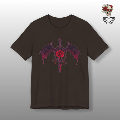 Gothic Rose and Dagger Tee