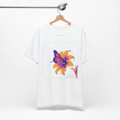 Outrun Butterfly on Lilly Print