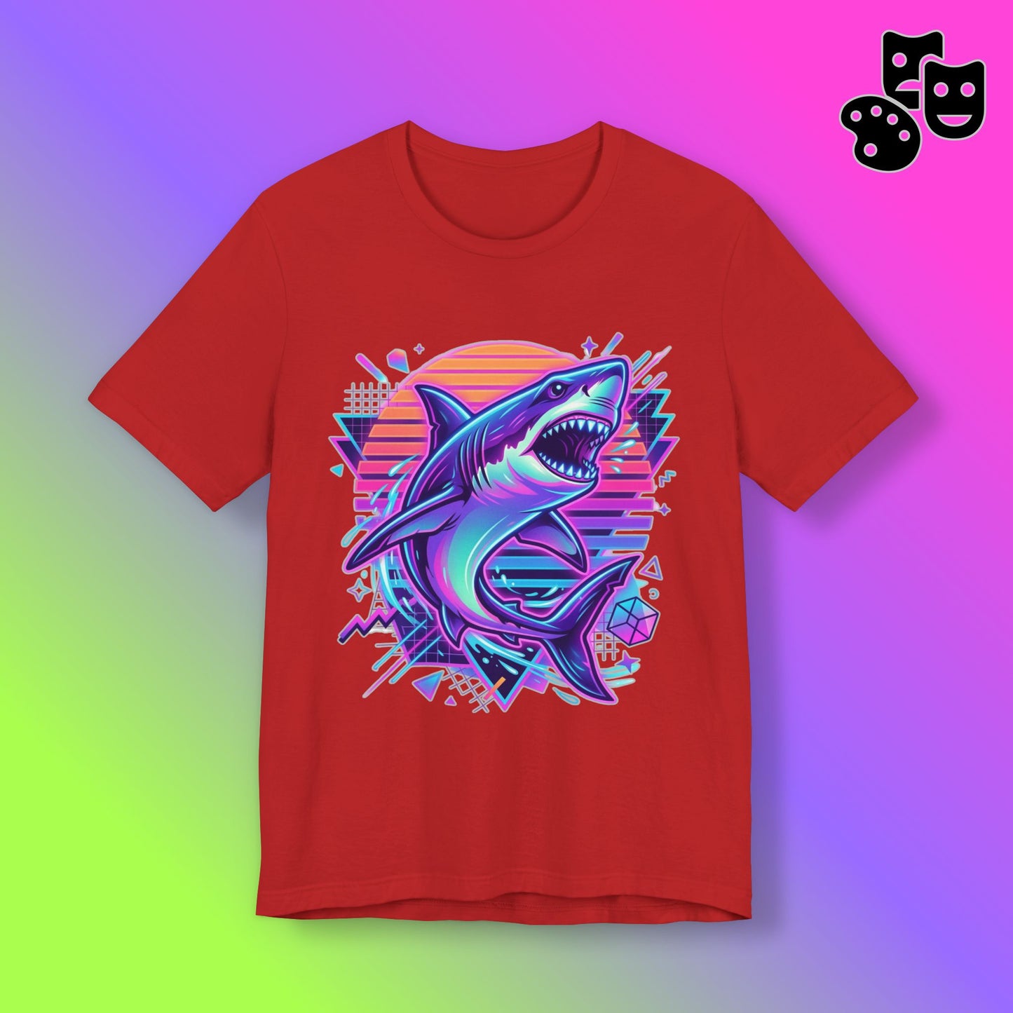 Retro Neon Shark