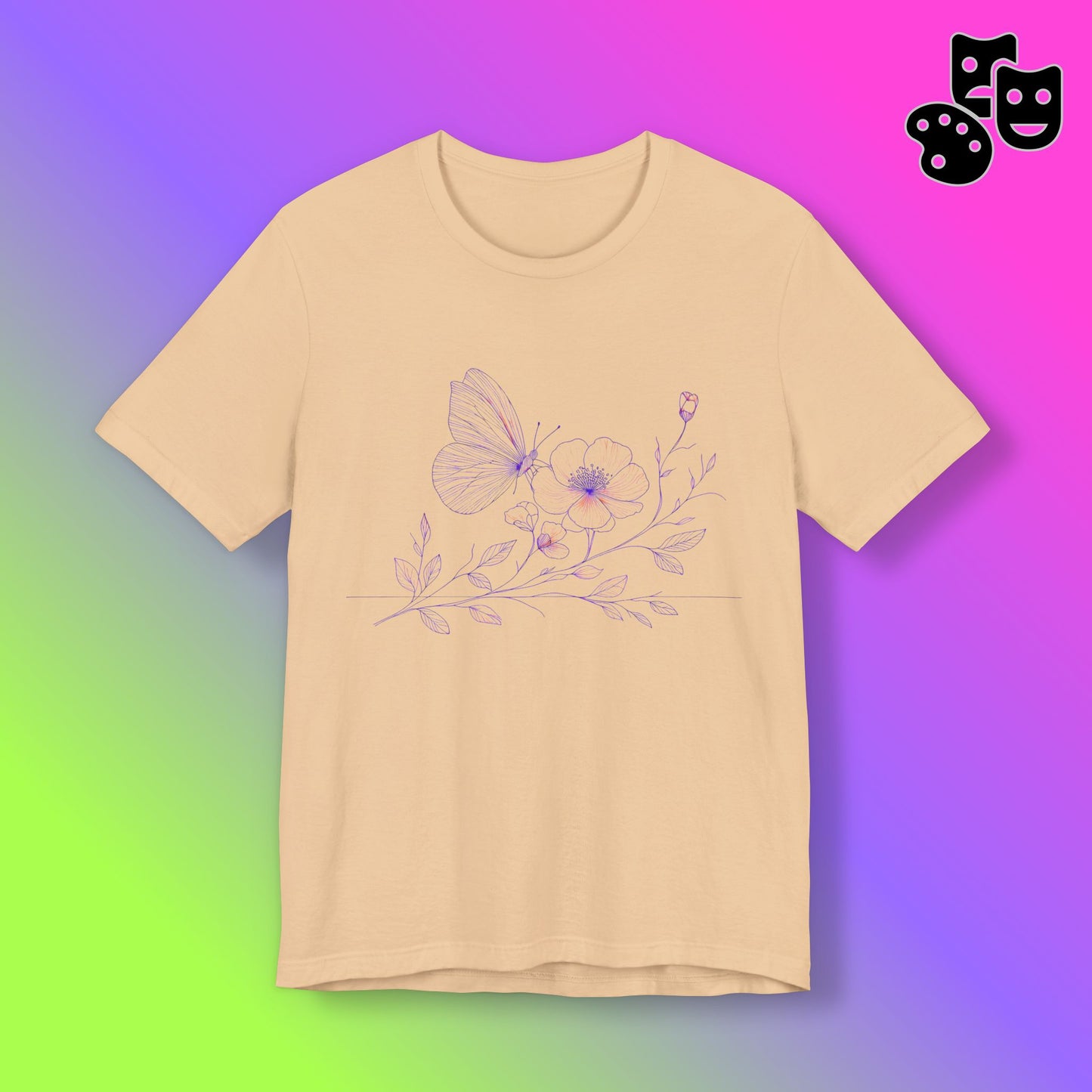 Butterfly Line Art Tee
