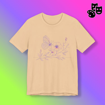 Butterfly Line Art Tee