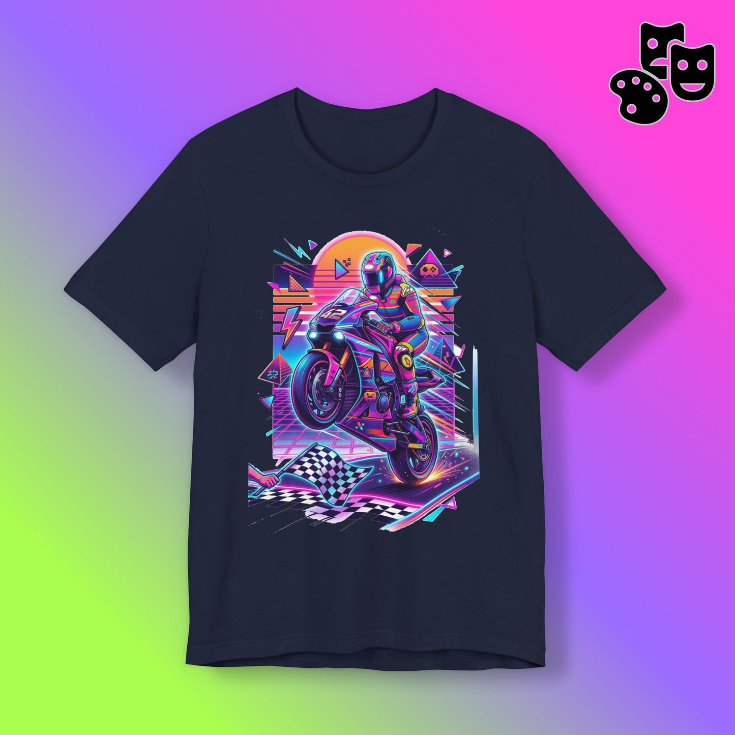 Neon Retro Biker