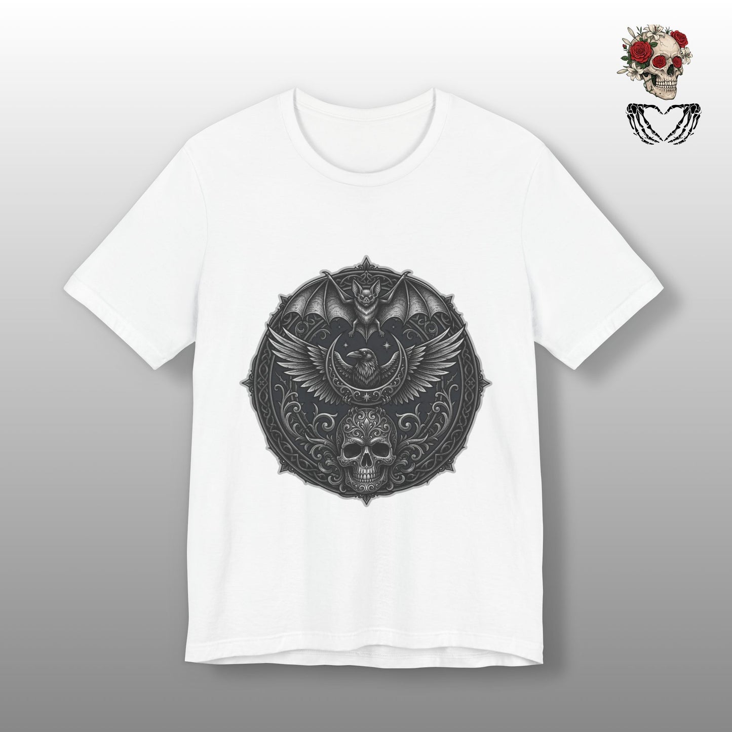 Gothic Skull & Bat