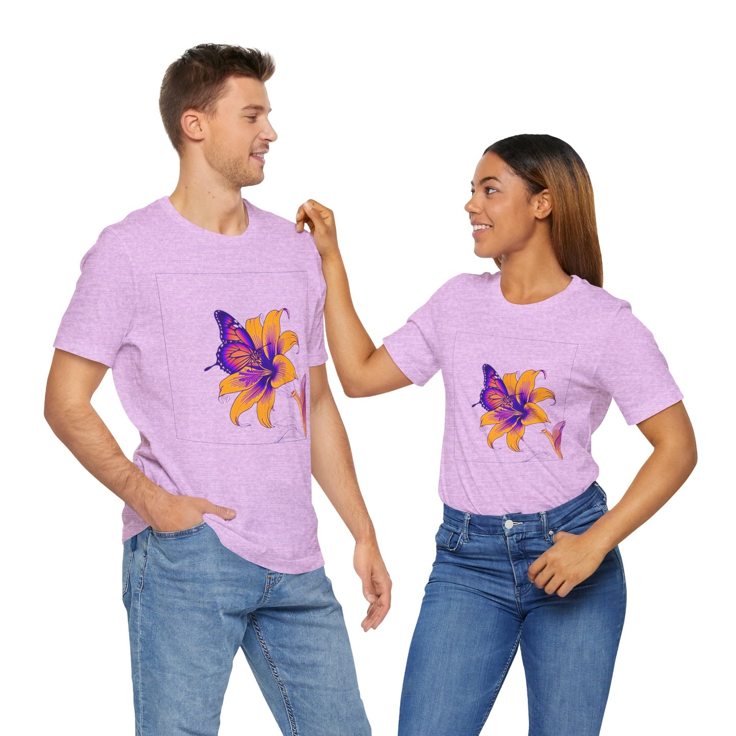 Outrun Butterfly on Lilly Print