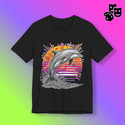 Retro Tropical Dolphin