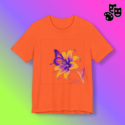 Outrun Butterfly on Lilly Print