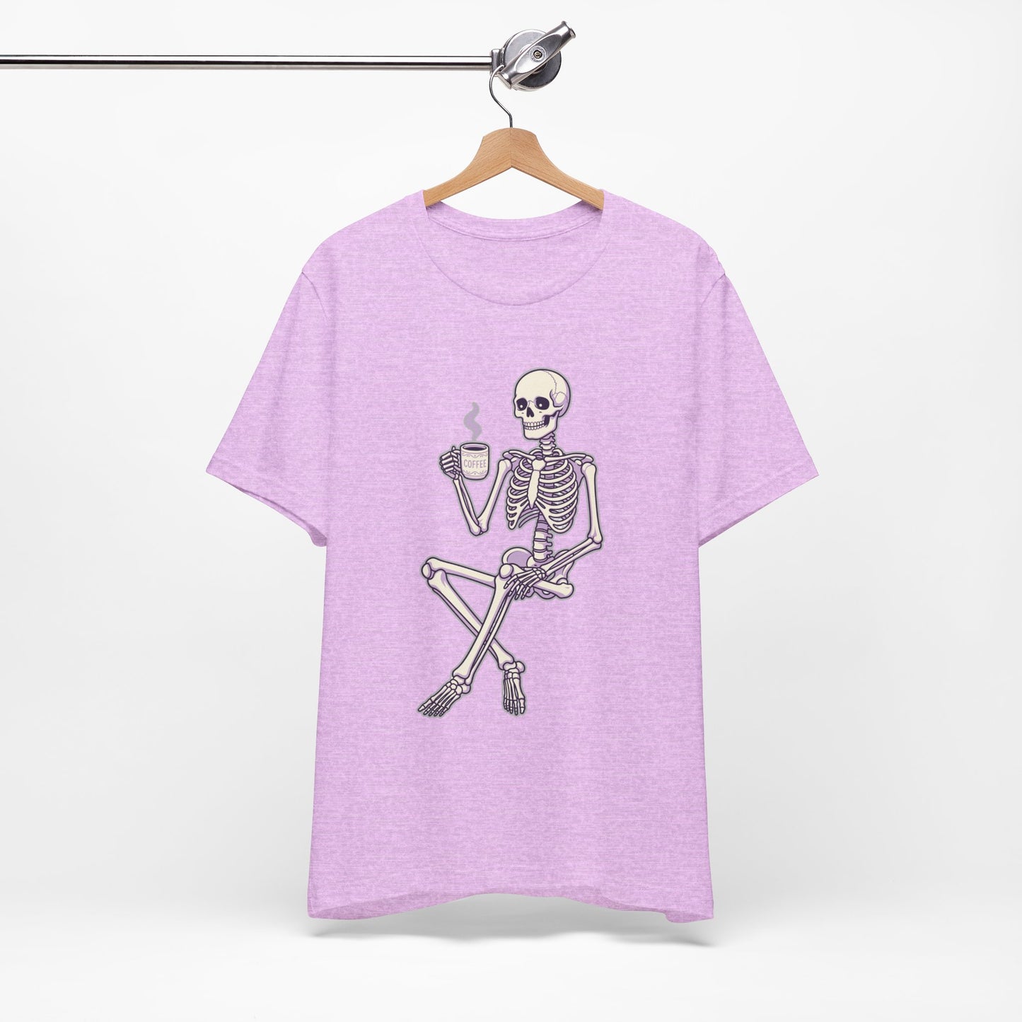 Skeleton Sips Coffee