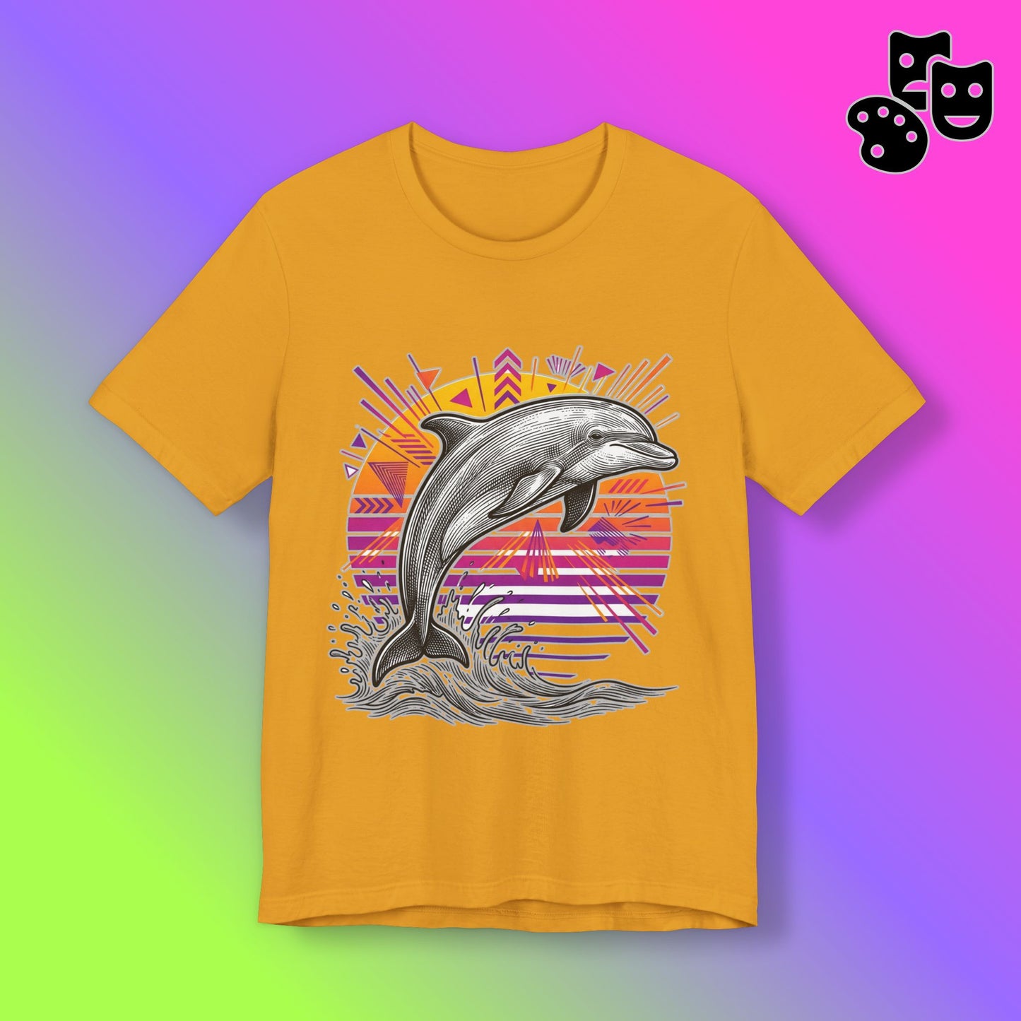 Retro Tropical Dolphin