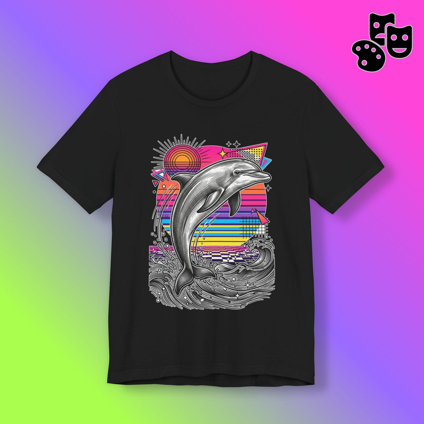 Dolphin Retro Graphic