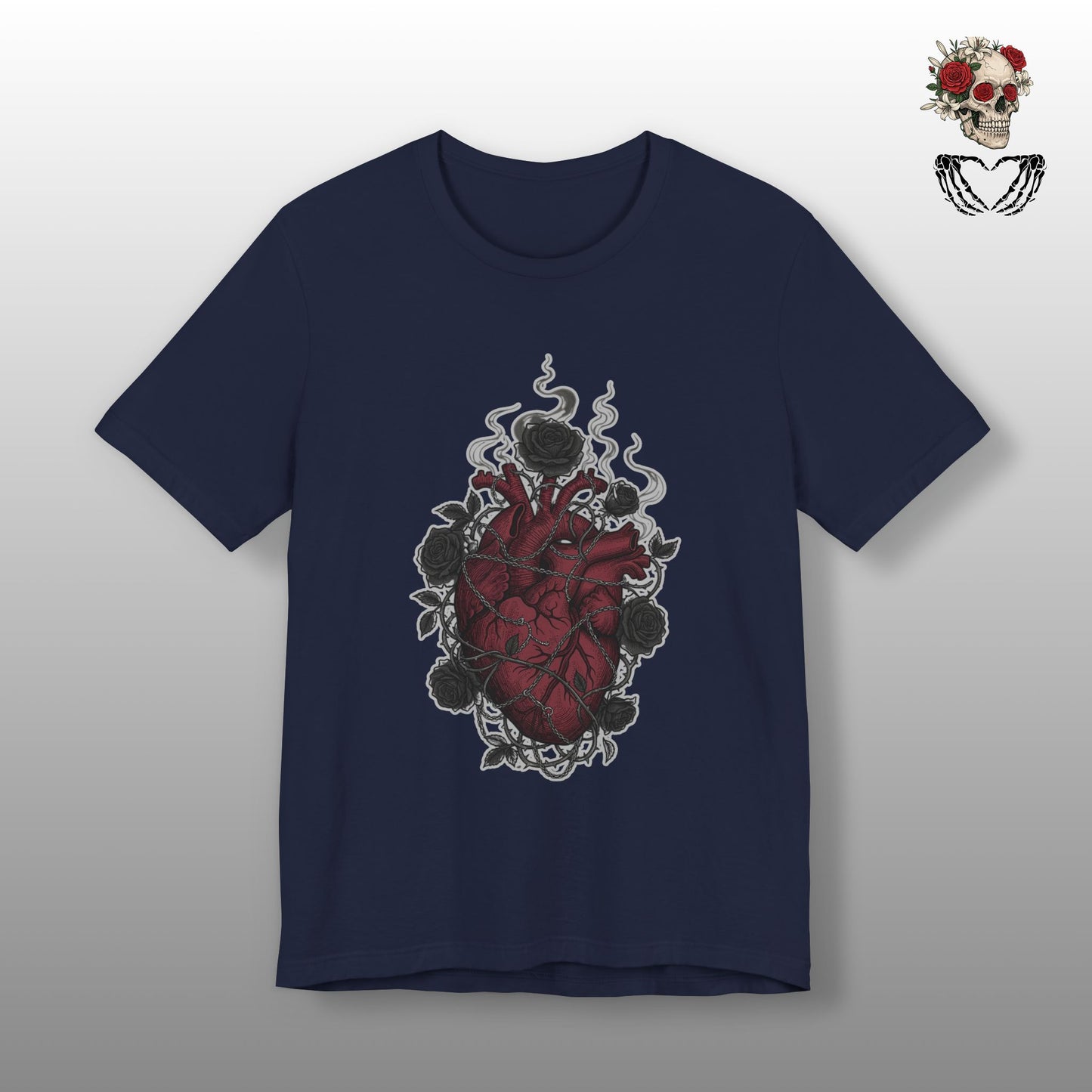 Dark Floral Gothic Heart