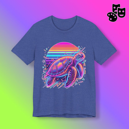 Retro Sunset Turtle