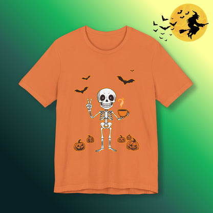 Halloween Skeleton Coffee & Peace