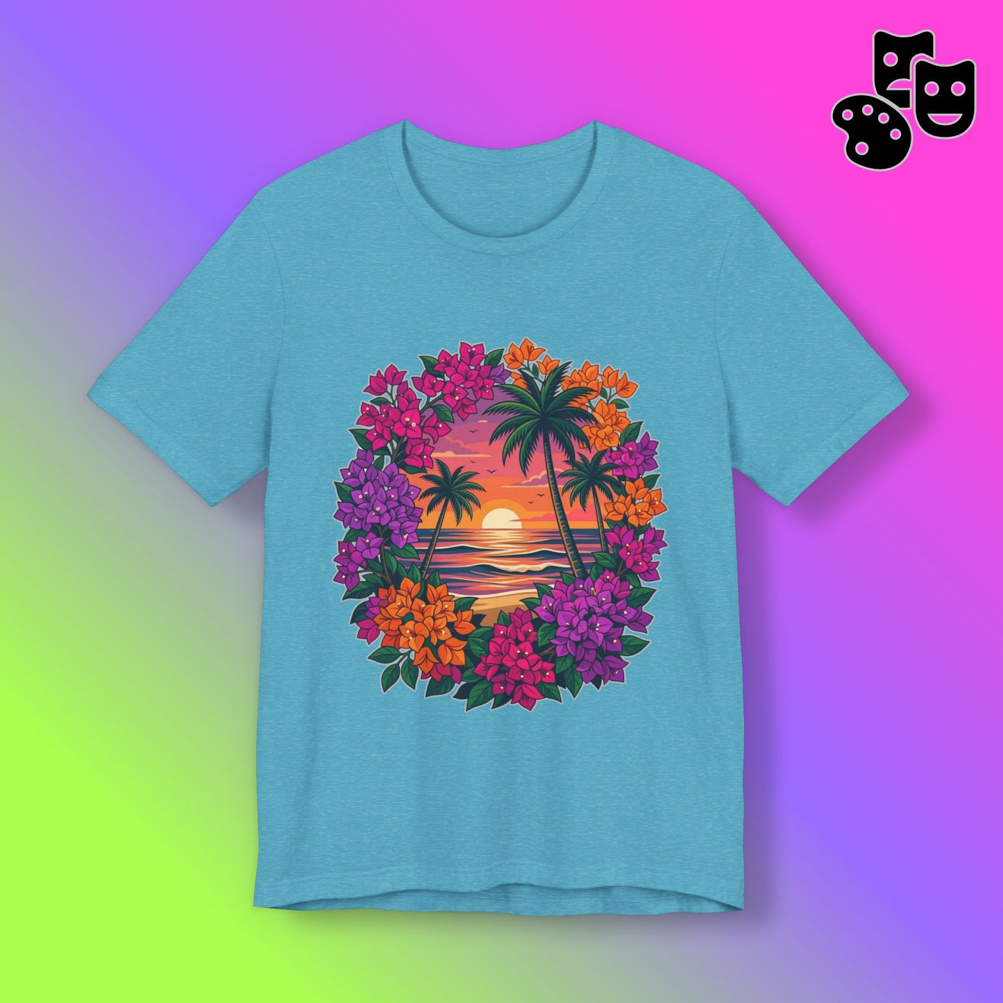 Sunset Floral Tropical