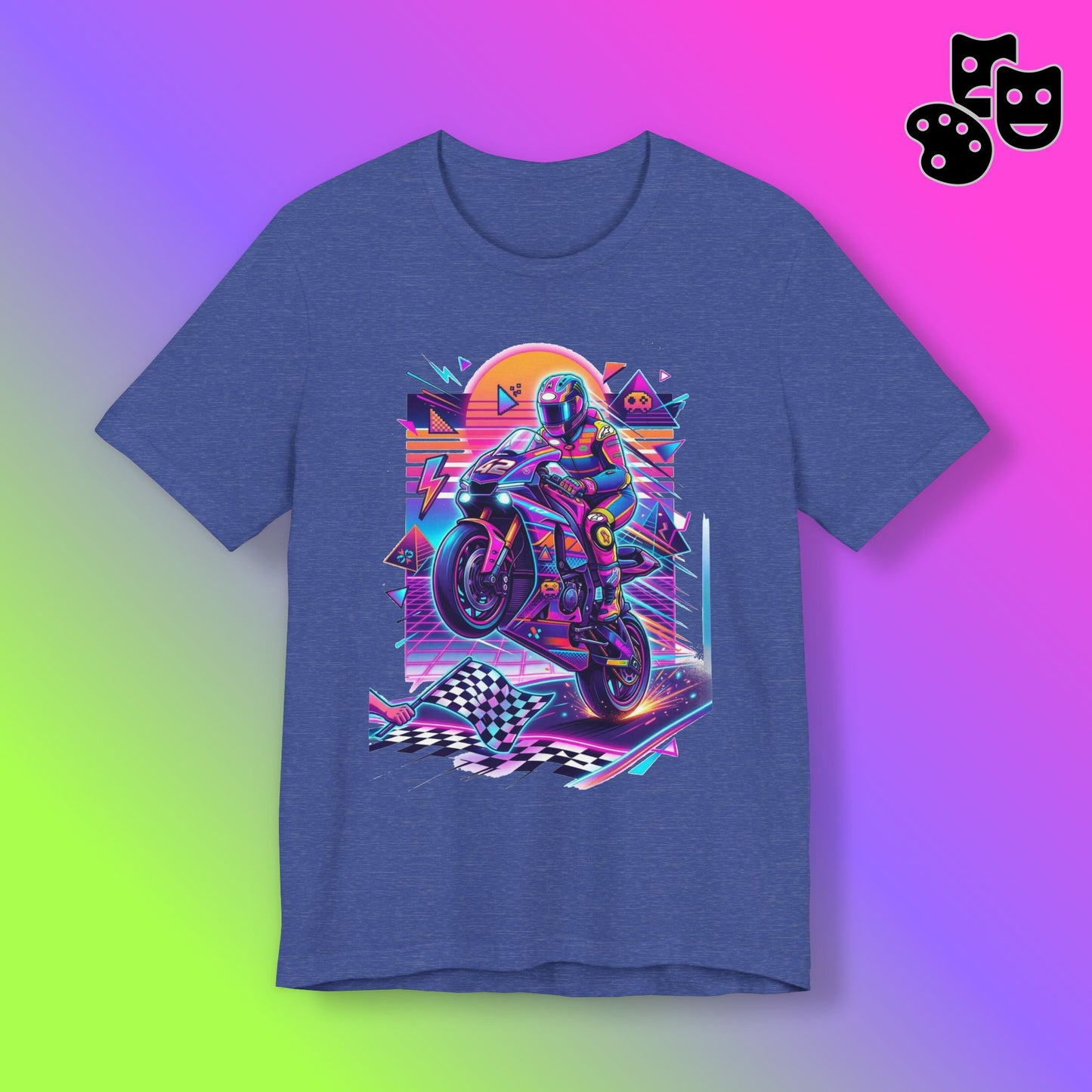 Neon Retro Biker