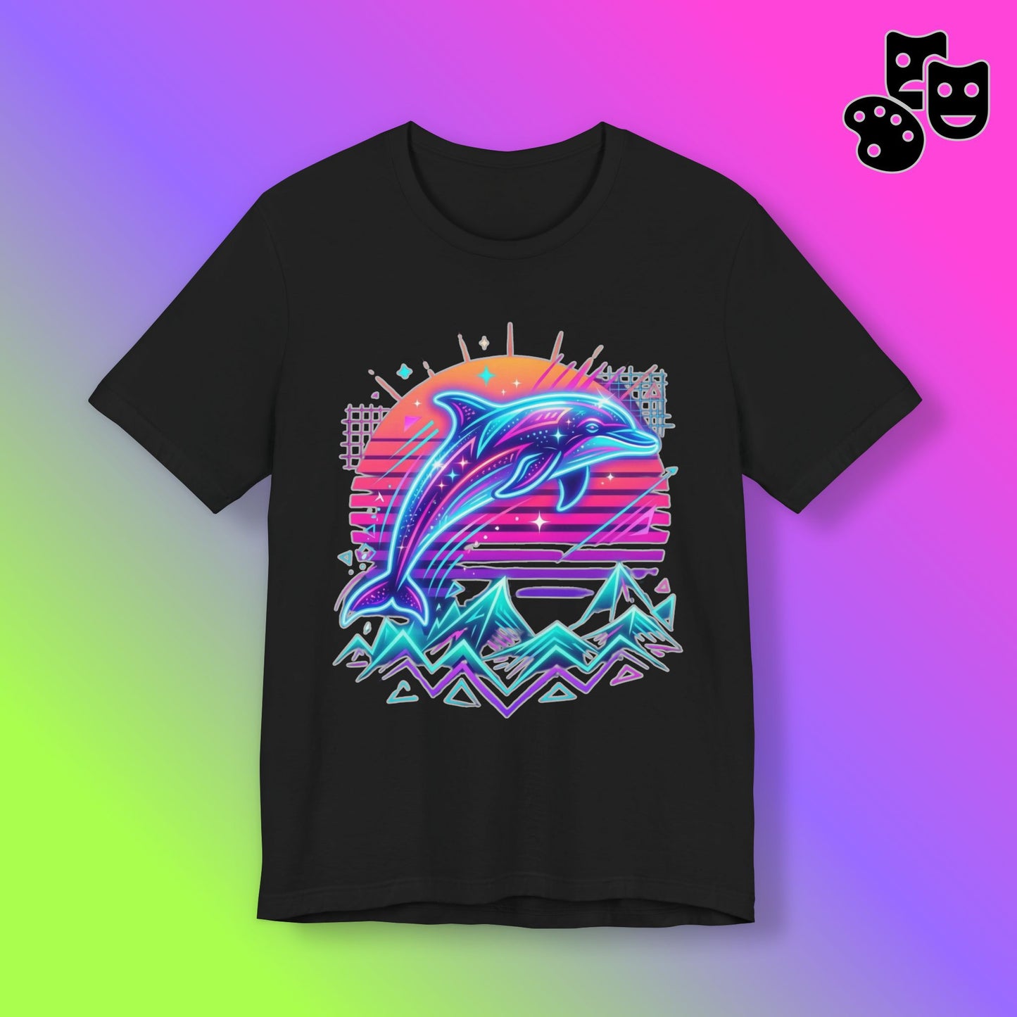 Retro Neon Dolphin