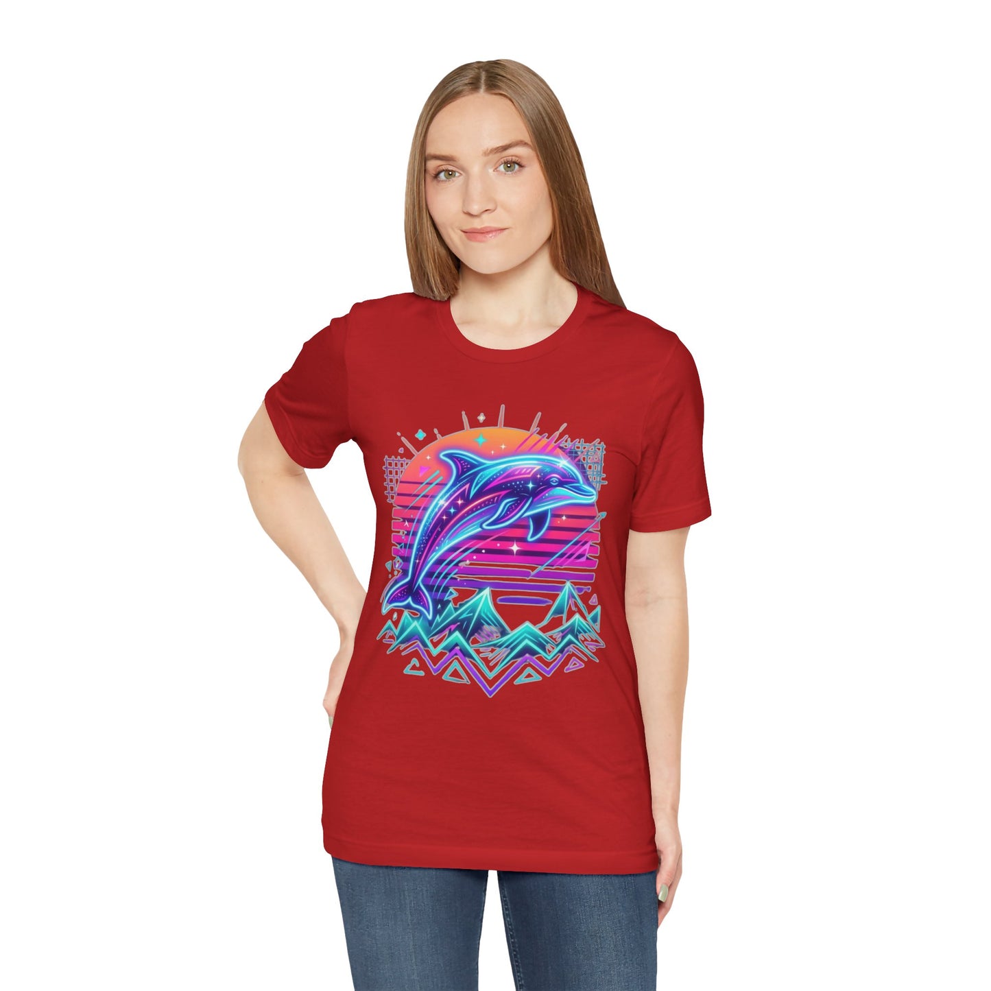 Retro Neon Dolphin