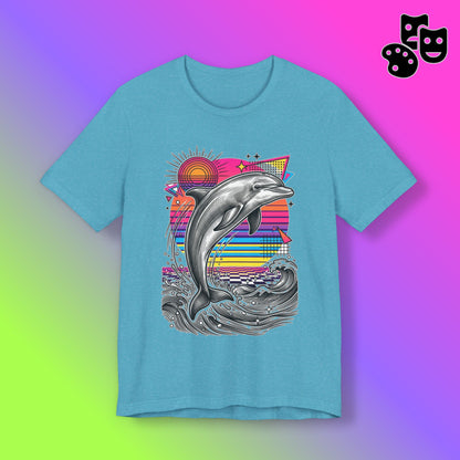 Dolphin Retro Graphic
