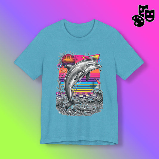 Dolphin Retro Graphic