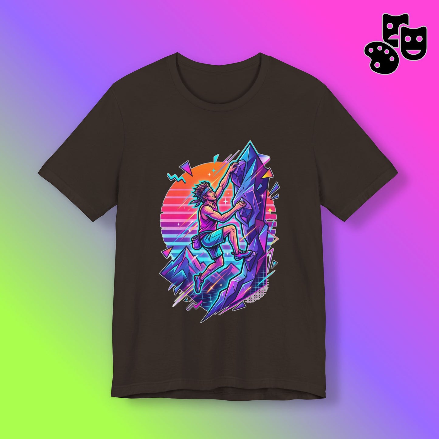 Climber Retro Sunset