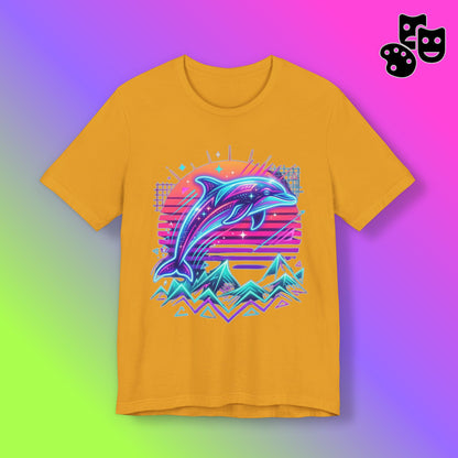 Retro Neon Dolphin