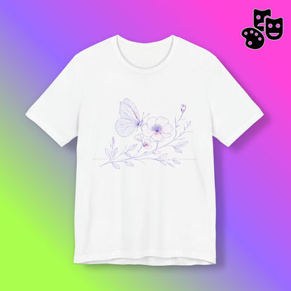Butterfly Line Art Tee