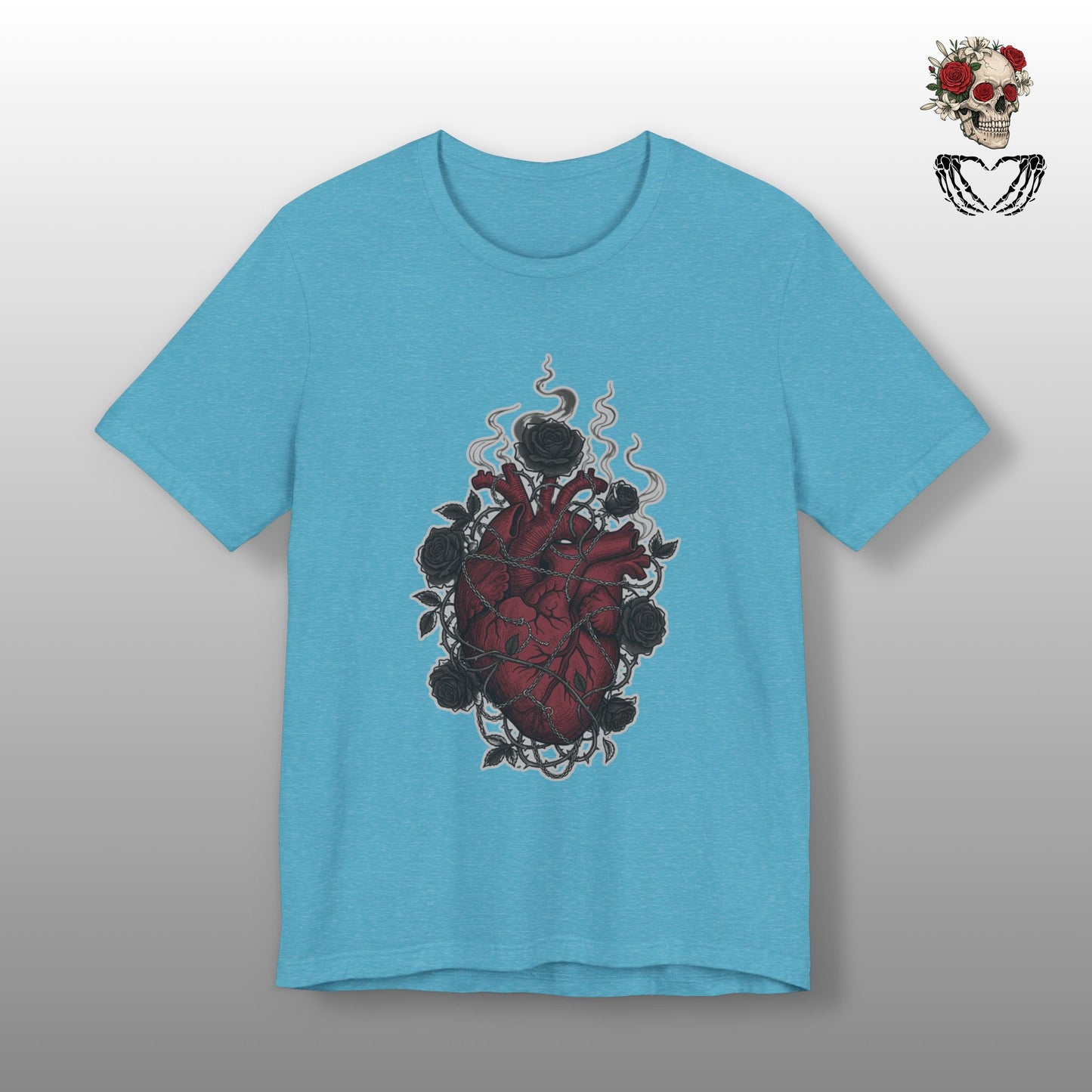 Dark Floral Gothic Heart