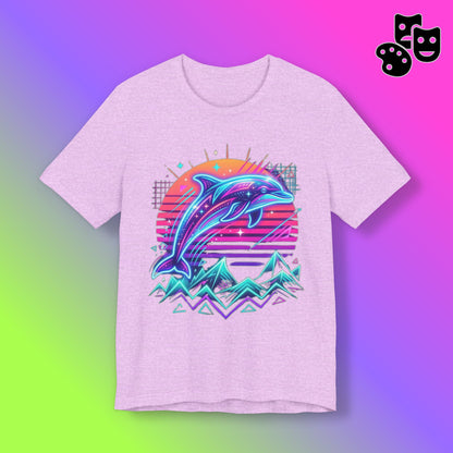 Retro Neon Dolphin