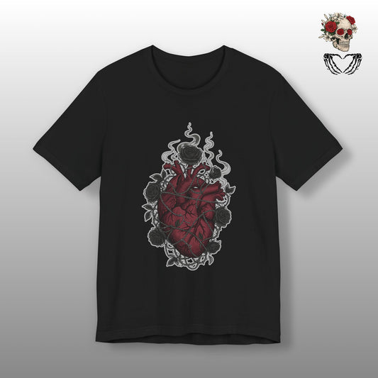 Dark Floral Gothic Heart