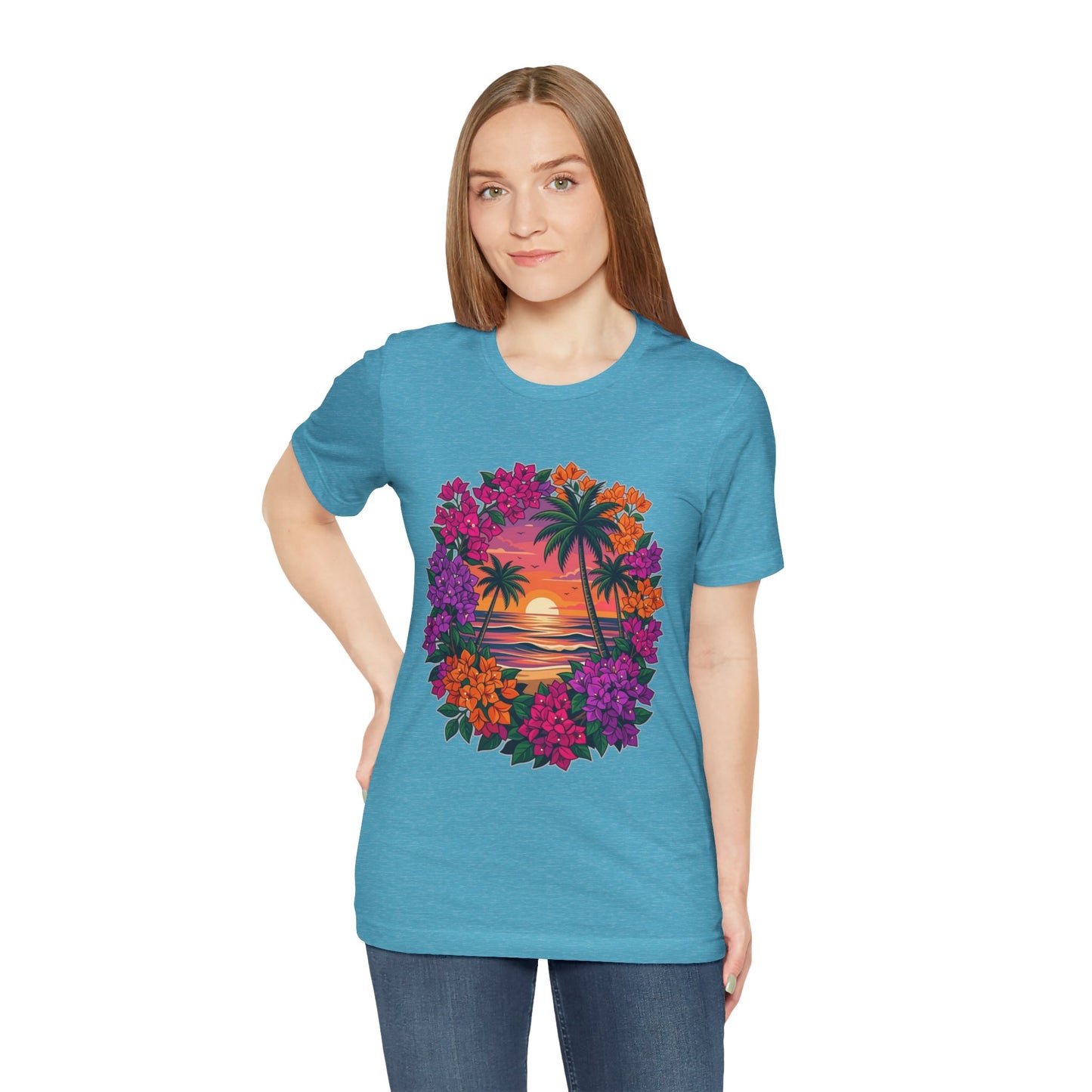 Sunset Floral Tropical
