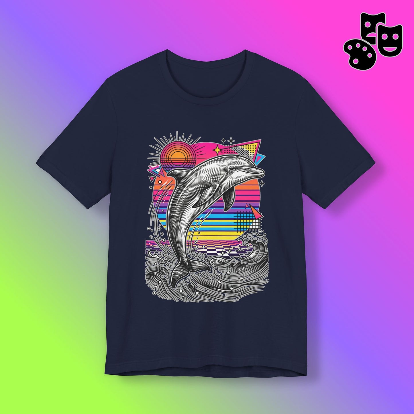 Dolphin Retro Graphic