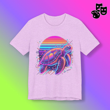 Retro Sunset Turtle