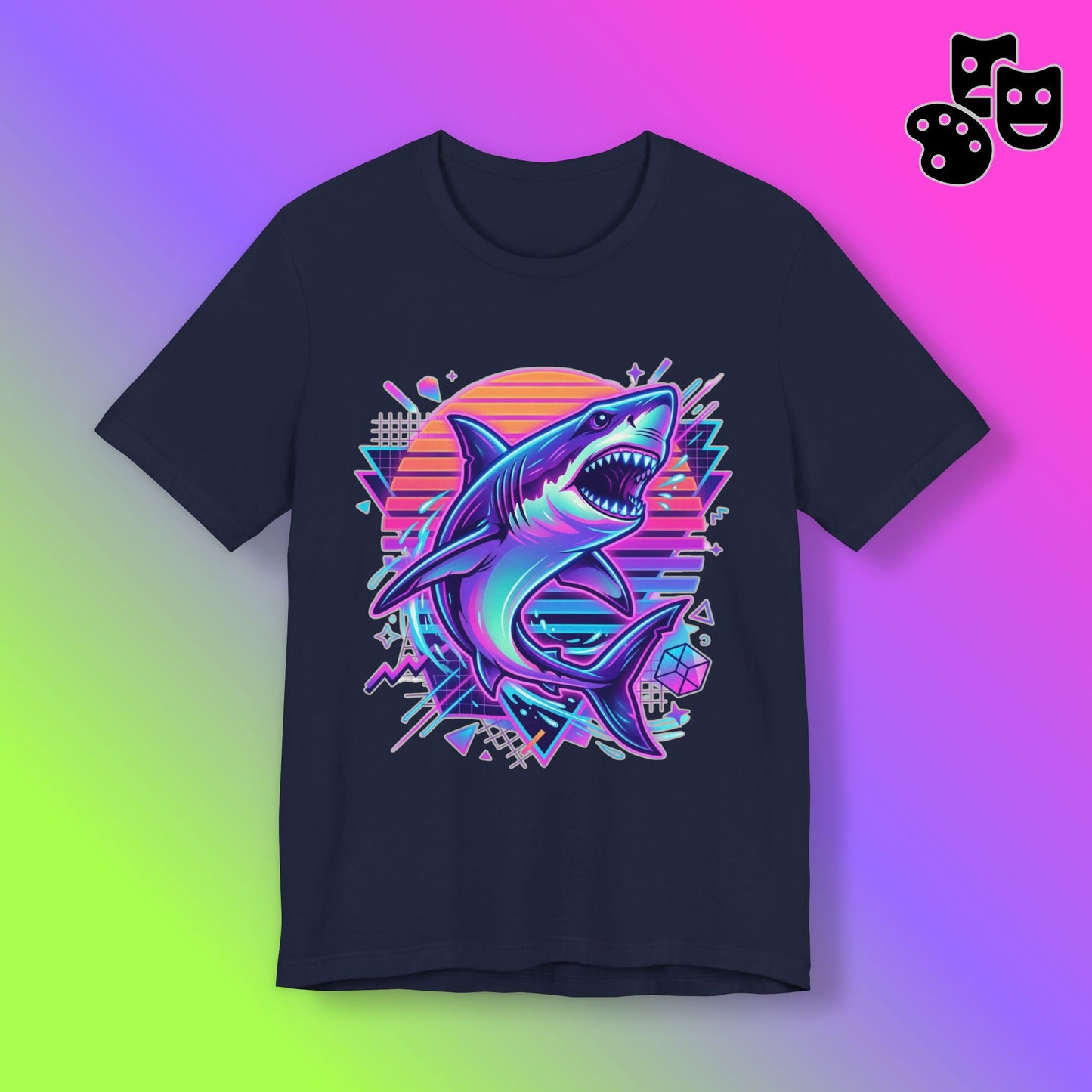 Retro Neon Shark