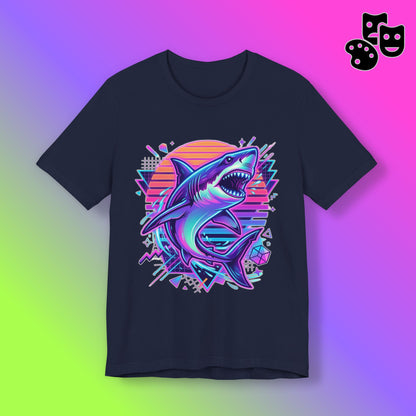 Retro Neon Shark
