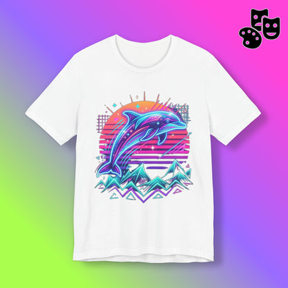 Retro Neon Dolphin
