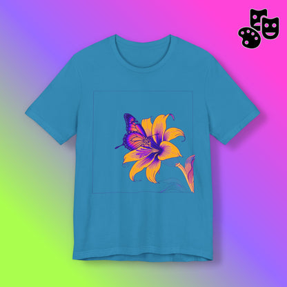 Outrun Butterfly on Lilly Print