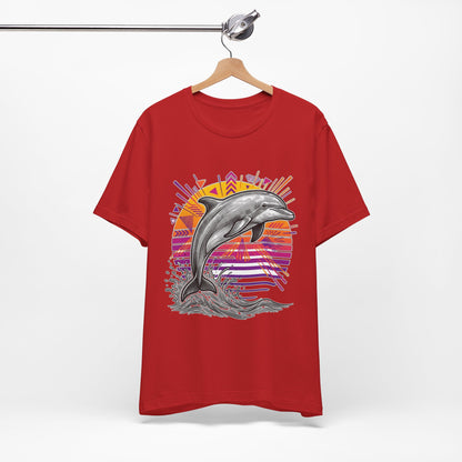 Retro Tropical Dolphin