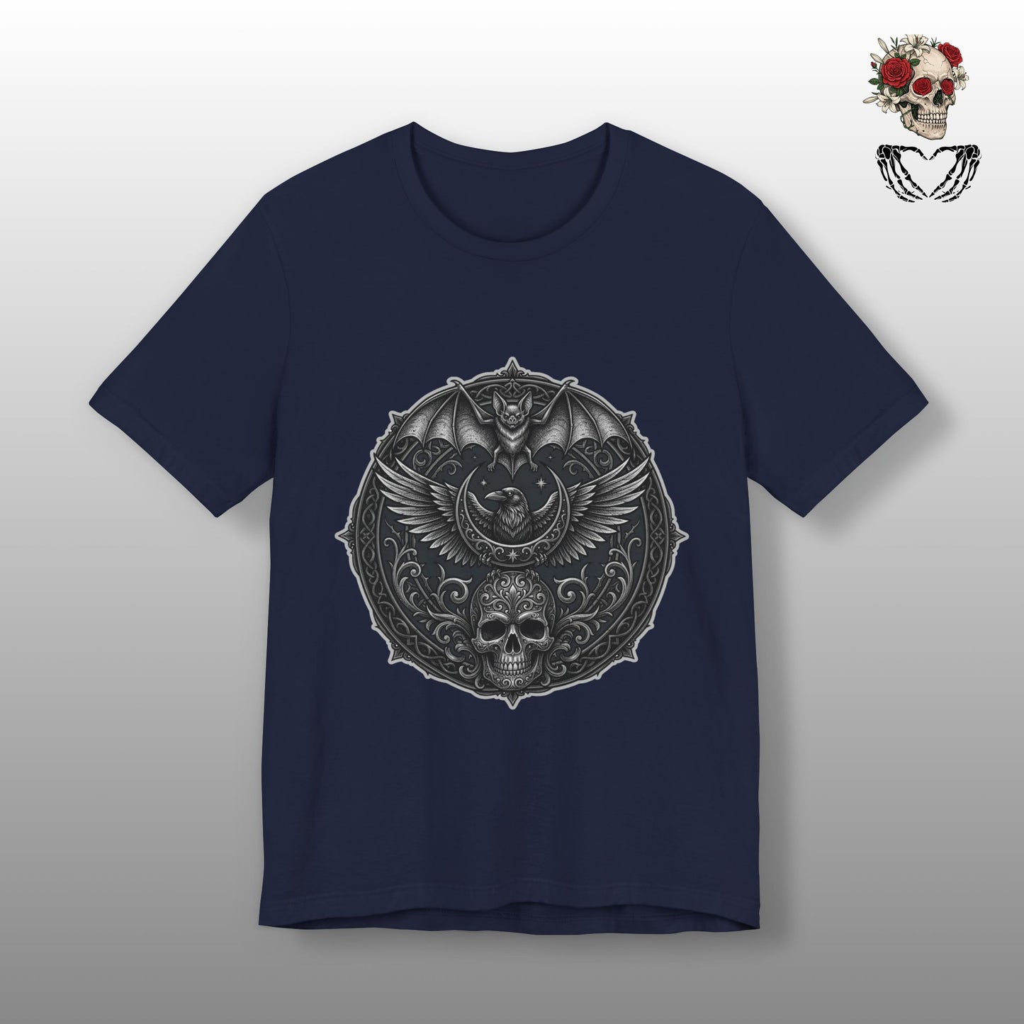 Gothic Skull & Bat