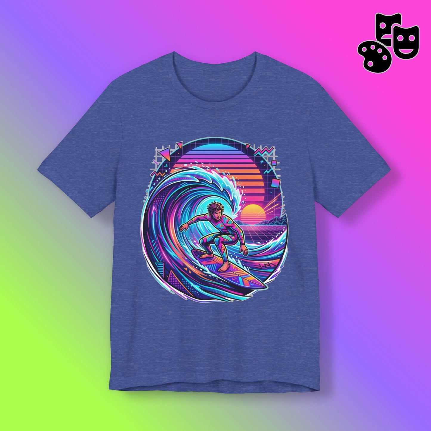 Retro Sunset Surfer