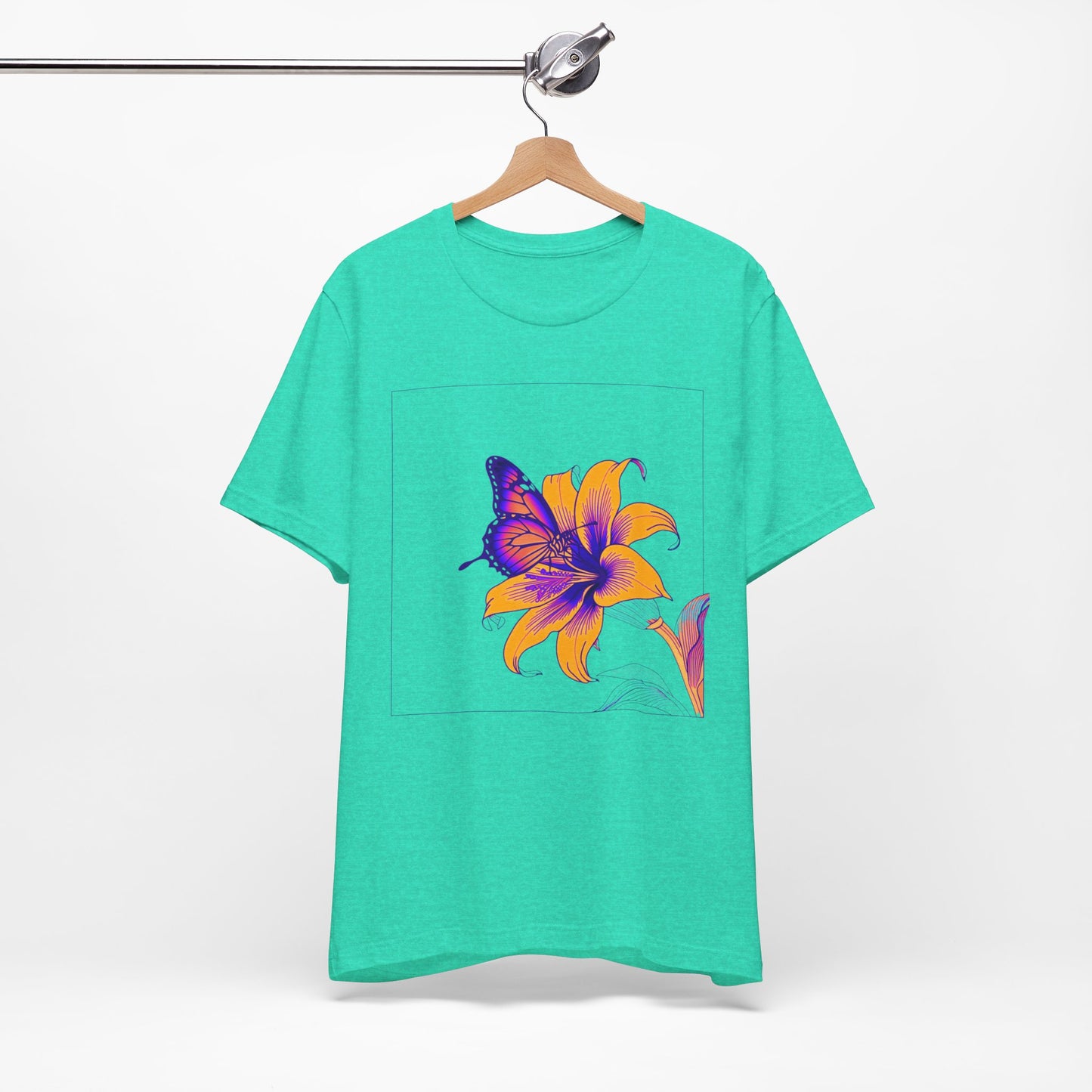 Outrun Butterfly on Lilly Print