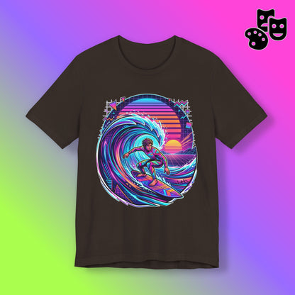 Retro Sunset Surfer