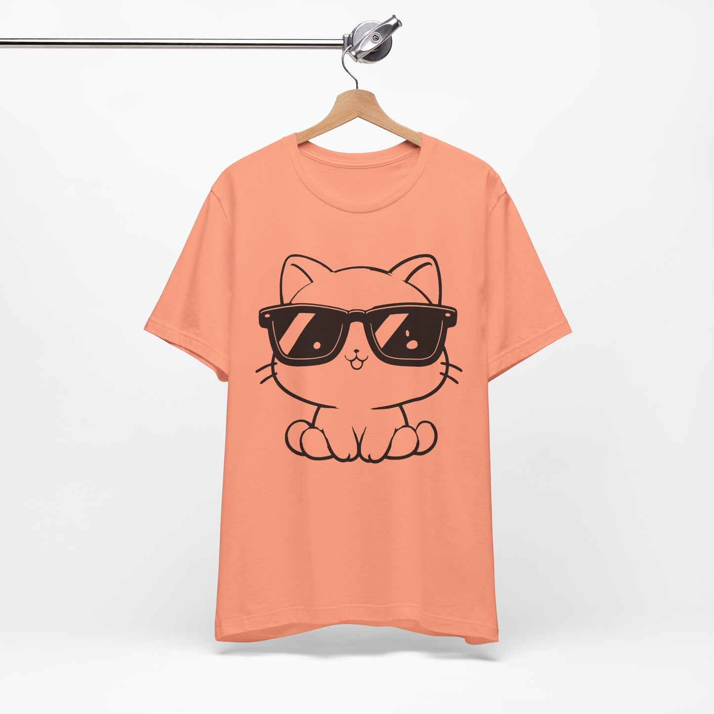 Cat Sunglasses Line Art Tee