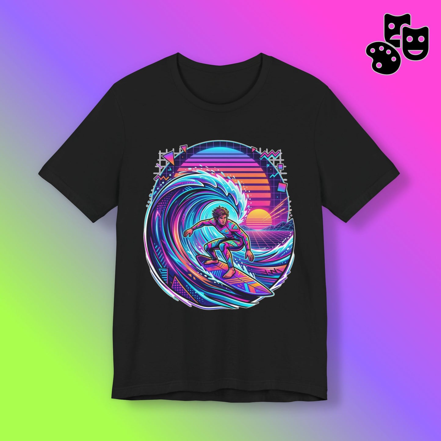 Retro Sunset Surfer