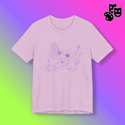 Butterfly Line Art Tee