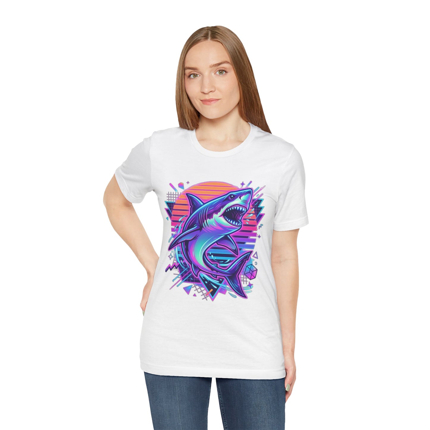 Retro Neon Shark