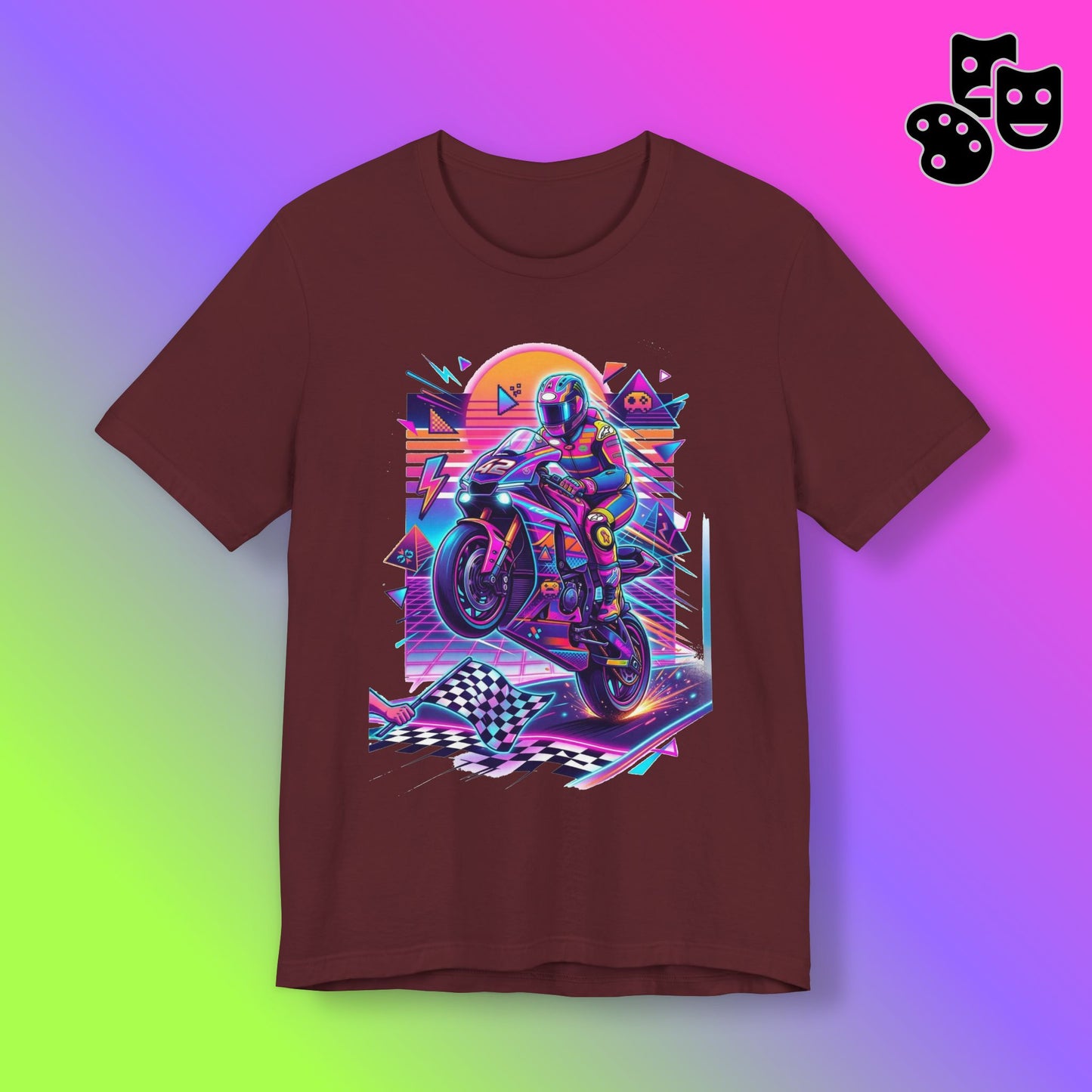 Neon Retro Biker