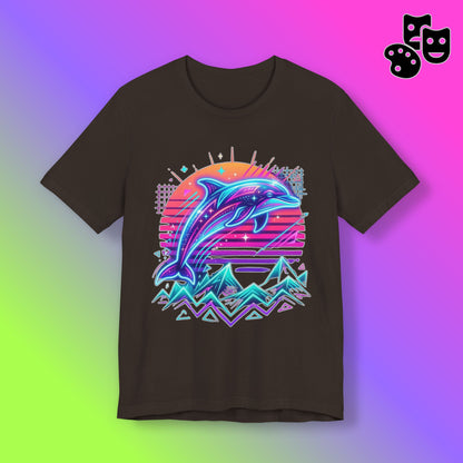 Retro Neon Dolphin
