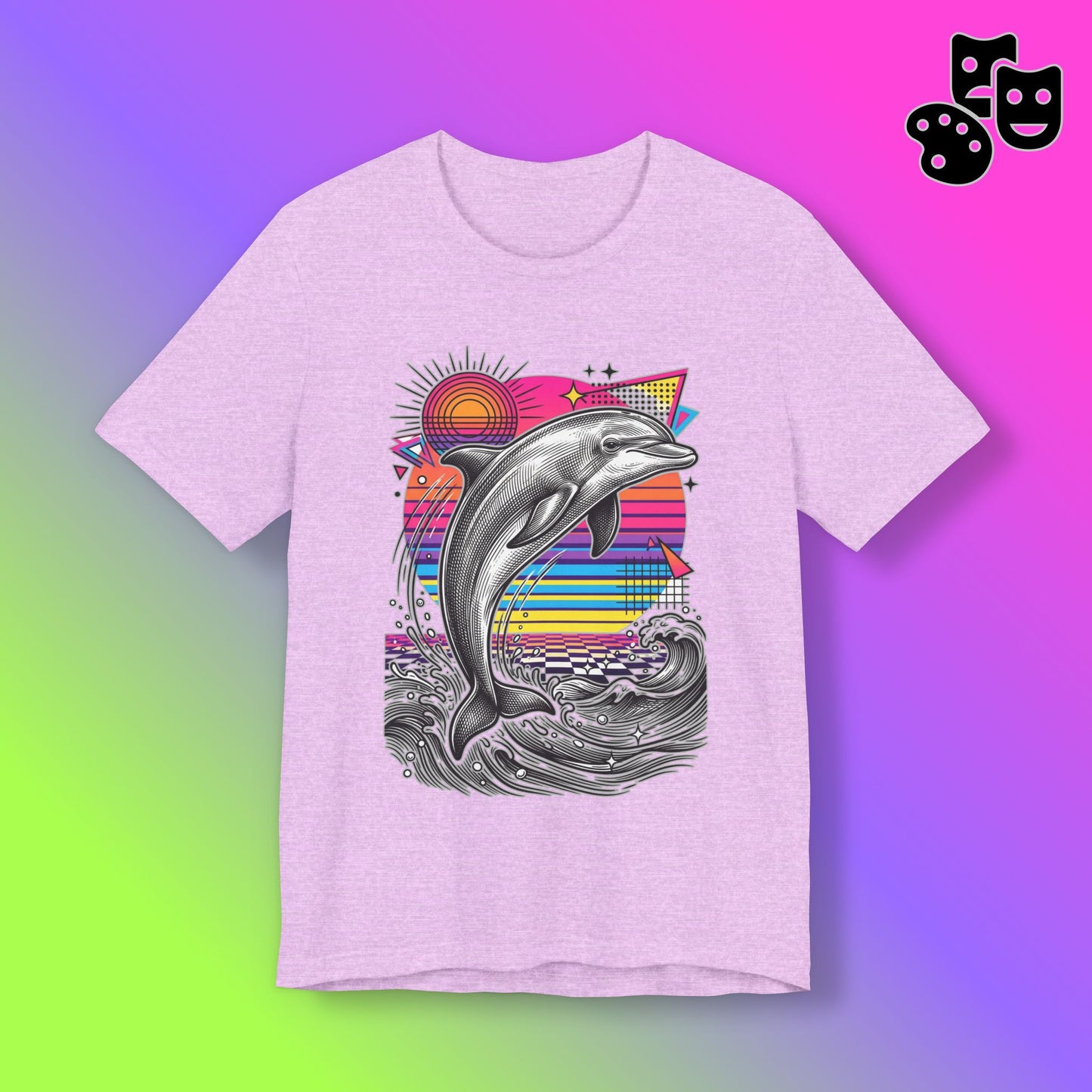 Dolphin Retro Graphic