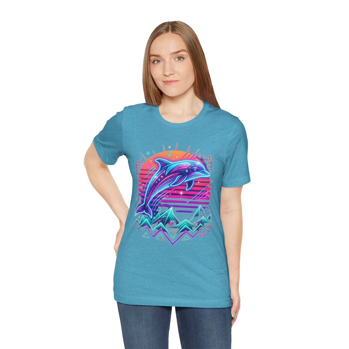 Retro Neon Dolphin