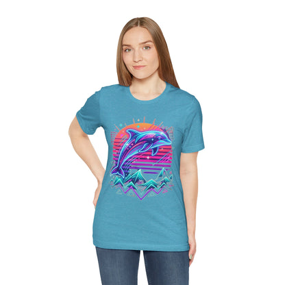 Retro Neon Dolphin