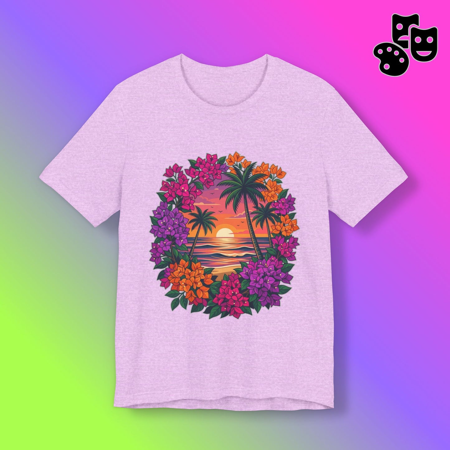 Sunset Floral Tropical